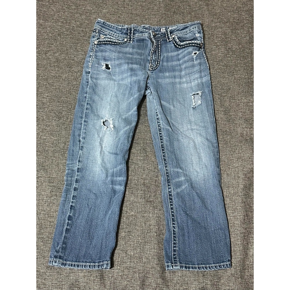 Miss Me Women's 30 Distressed Boyfriend Jeans